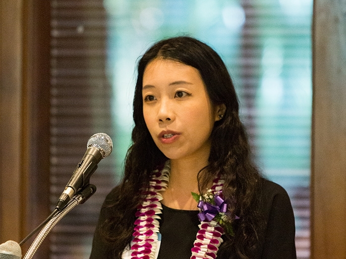 Jing Ai, associate professor of finance and First Insurance Company of Hawaii Distinguished Professor.